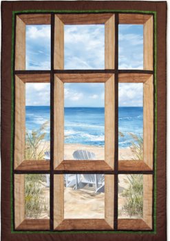 Attic Window - Liegestühle am Strand